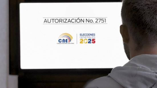 Ejemplo de una publicidad con la auorización del CNE.