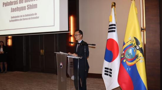 Jae Hyun Shim, embajador de Corea, en la presentación de la propuesta de cambio de sistema para impulsar eficiencia energética en Ecuador, 20 de agosto de 2024