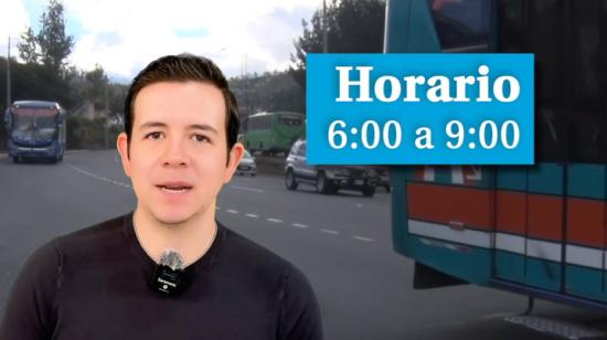 Entre el lunes 16 de septiembre y el viernes 20 de septiembre, de 6:00 a 9:00, vuelve el carril exclusivo para buses en Quito, en la Autopista General Rumiñahui, entre Alma Lojana y El Trébol.