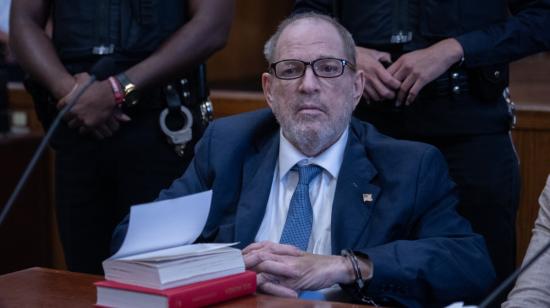 Harvey Weinstein asiste a una audiencia judicial en el Tribunal Penal de Manhattan, 18 de septiembre de 2024.