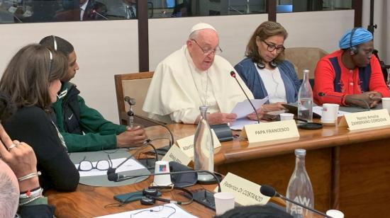 El papa Francisco durante la reunión de los Movimientos Populares organizada en el Vaticano, 20 de septiembre de 2024.