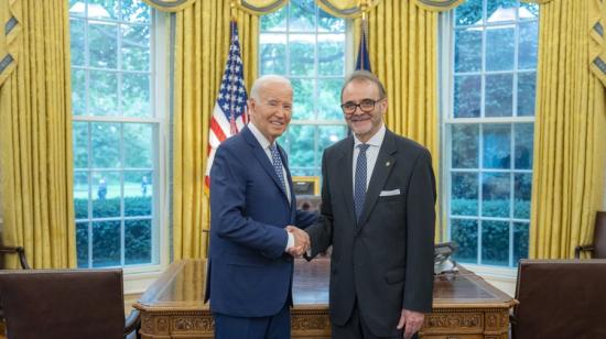 El embajador Cristiano Espinos tuvo un encuentro este 20 de septiembre con el presidente Joe Biden.