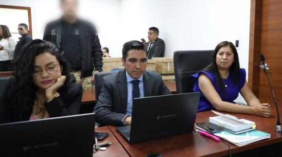 Imagen del primer día de la audiencia de juicio el caso Encuentro, el 23 de septiembre de 2024, en Quito.