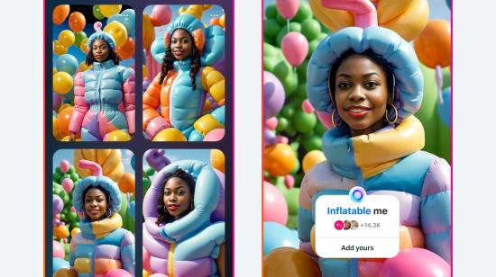 Fotografía ilustrativa divulgada por Meta que muestra las nuevas características de su inteligencia artificial integrada con Instagram.