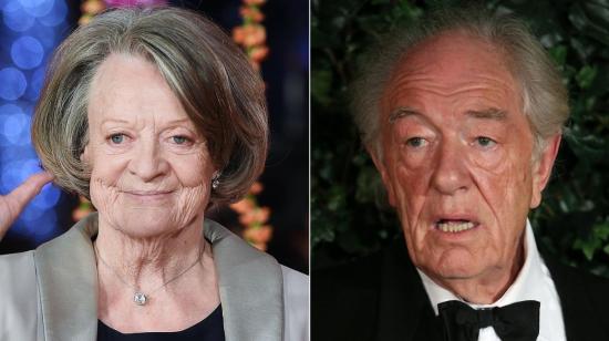 La actriz británica Maggie Smith y el actor irlandés Michael Gambon.