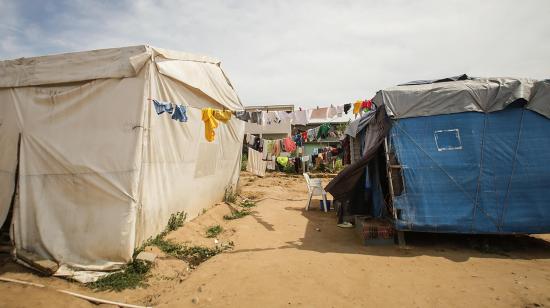 La villa que se ha convertido en un espacio de acogida en Tijuana, la mayor urbe de la frontera norte de México, que brinda vivienda para los migrantes de Haití.