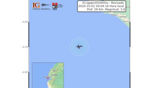 Cuatro sismos seguidos se sintieron en La Libertad y Salinas