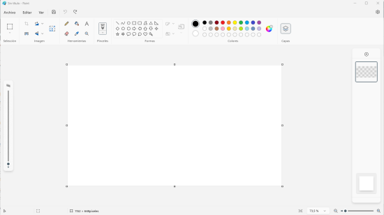 Captura de pantalla en la que se ve el programa Paint corriendo en una computadora con Windows 11.