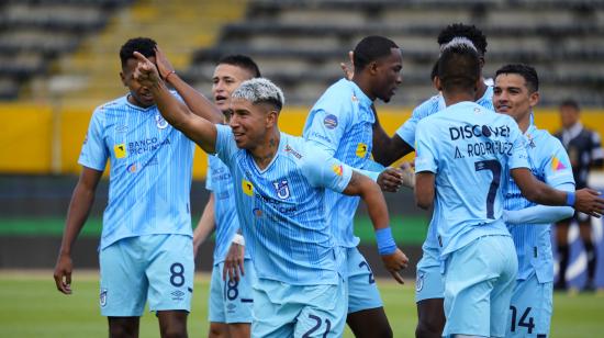 Jugadores de Universidad Católica, durante un partido de LigaPro, el 23 de septiembre de 2024.