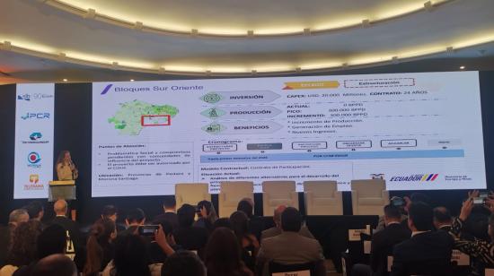 Viceministra de Hidrocarburos, María Cristina Mogollón, participa en el ENAEP 2024, realizado este 2 de octubre de 2024.