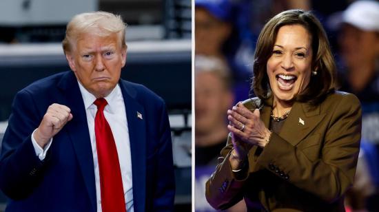 Donald Trump y Kamala Harris,candidatos a presidente de Estados Unidos.