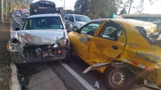 Un persona herida por choque múltiple en la Panamericana Sur, a la altura de Tambillo