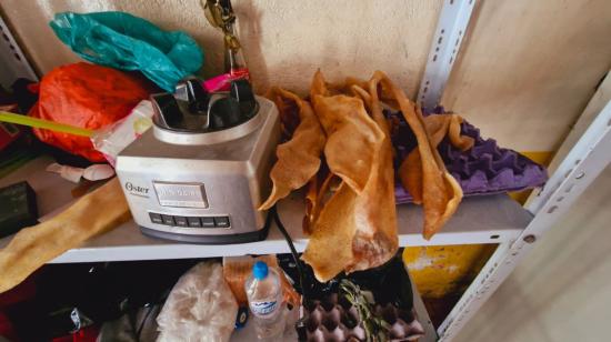 Parte de la insalubridad en la que fue hallado un local de comida en el cantón Mejía, en Pichincha.