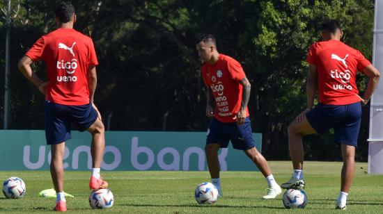 Jugadores de Chile, durante un entrenamiento, el 10 de julio de 2024.