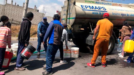 Barrios del norte de Quito tendrán cortes de agua de hasta 11 horas este 8 de octubre