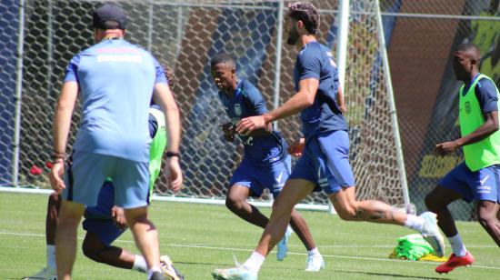 Seleccionado ecuatorianos durante un entrenamiento, 12 de octubre de 2024.