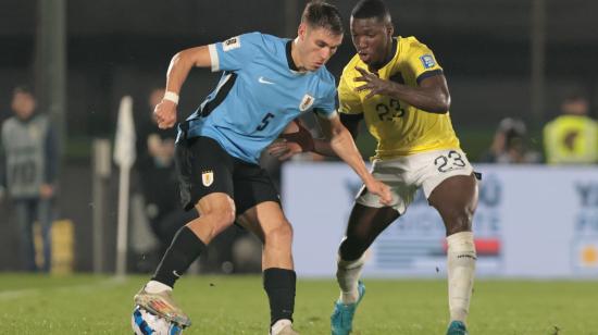 Moisés Caicedo, durante el partido de Ecuador ante Uruguay por Eliminatorias, el 15 de octubre de 2024.