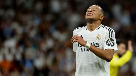 El delantero francés del Real Madrid, Kylian Mbappé, durante el partido ante el Villarreal CF, el 5 de octubre de 2024.