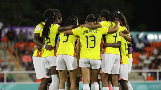 Jugadoras de Ecuador durante el Mundial Femenino Sub 17, el 16 de octubre de 2024.