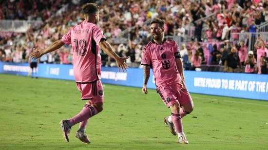 Lionel Messi festeja durante un partido con el Inter Miami, el 19 de octubre de 2024.