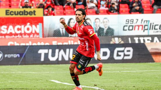 Pablo Magnín, durante un partido de Deportivo Cuenca por la LigaPro, el 5 de octubre de 2024.