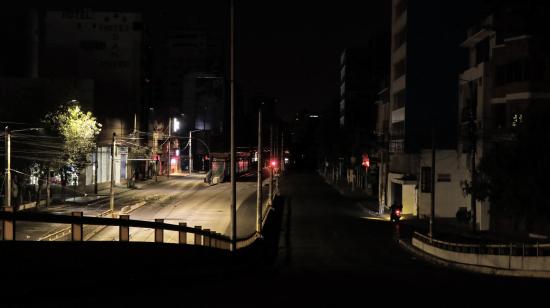 Centro norte de Quito con cortes de luz, el 18 de septiembre de 2024.