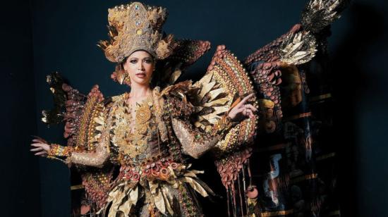 María José Vera, Miss Grand Ecuador, con el traje típico, 22 de octubre de 2024.