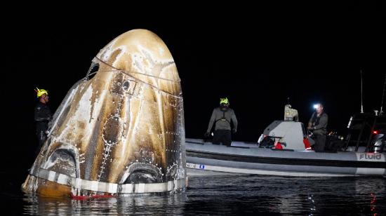 Cuatro astronautas regresan a la Tierra tras 232 días en la Estación Espacial Internacional