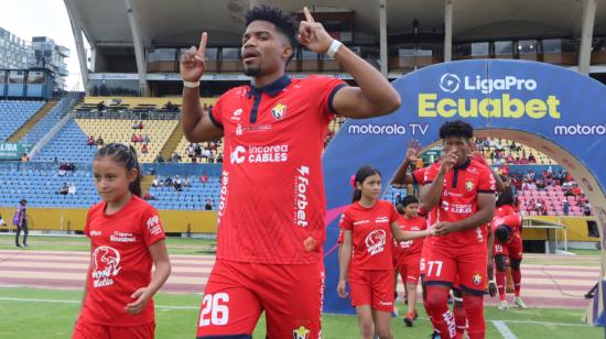 Jugadores de El Nacional en el partido ante Orense por la Fecha 11 de la LigaPro, 27 de octubre de 2024.