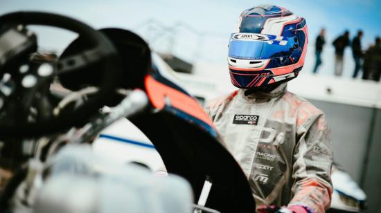 El piloto ecuatoriano Francisco Paredes durante el Mundial de Karting de la FIA.