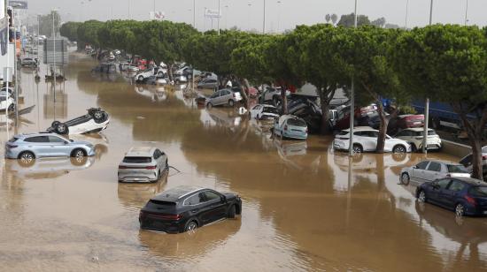 Vista general del polígono industrial de la ciudad de Sedaví, en la provincia de Valencia, en España, el 30 de octubre de 2024, tras intensas lluvias.