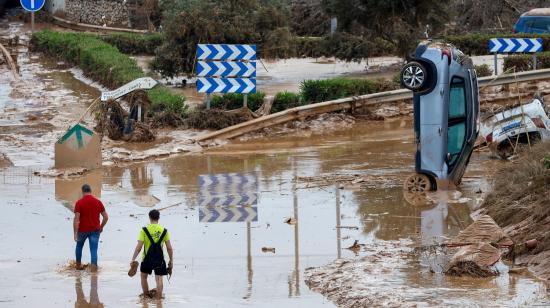 Aspecto de la carretera que une Valencia y Torrente, en España, este jueves 31 de octubre de 2024.