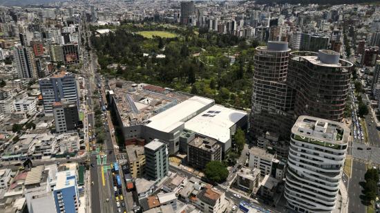 Imagen aérea de edificios en la zona de Iñaquito, en Quito, el 23 de octubre de 2023.