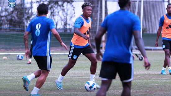 Los jugadores de Emelec, en un entrenamiento el pasado 1 de noviembre de 2024.