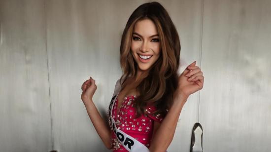 Mara Topic, Miss Universo Ecuador, en un evento como parte de la agenda del Miss Universo que se desarrolla en México.