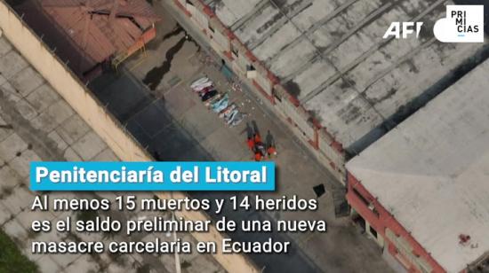 El martes 12 de noviembre, al menos 15 presos murieron y 14 más resultaron heridos por un nuevo enfrentamiento registrado en la Penitenciaría de Guayaquil, según informó el organismo estatal a cargo de las prisiones (SNAI).