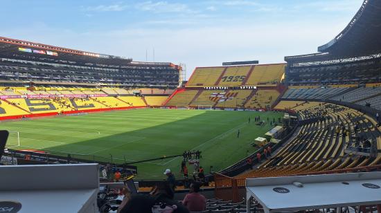 Vista panorámica del estadio Banco Pichincha de Guayaquil, antes del partido entre Ecuador y Bolivia, el jueves 14 de noviembre de 2024.