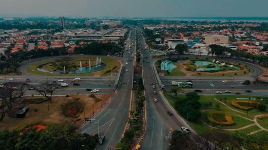 Imagen aérea del cantón Samborondón, en Guayas.