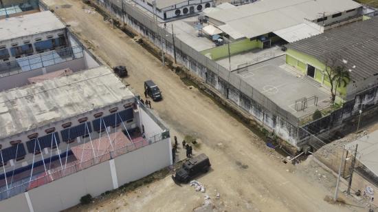 Vista aérea de los pabellones de la Penitenciaría del Litoral, en el complejo carcelario de la vía a Daule, en el norte de Guayaquil.