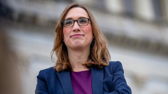 La congresista Sarah McBride durante un programa de orientación que los ayudará a prepararse para sus próximos roles, 15 de noviembre de 2024.