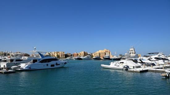 Barcos en el puerto de El Gouna, Mar Rojo