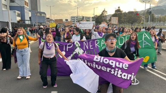 Día de la Eliminación de la Violencia contra las Mujeres: Colectivos marchan hacia el norte de Quito