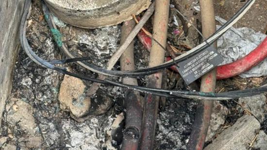 CNEL reportó el robo de cables en Guayaquil, el 23 de noviembre de 2024.