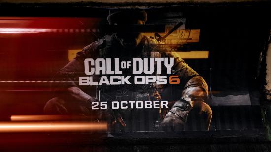 Cartel publicitario en una estación de metro, en Londres, del videojuego "Call of Duty: Black Ops 6", antes de su lanzamiento mundial el 25 de octubre 2024.