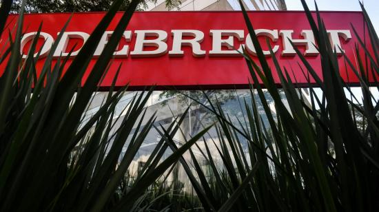 Imagen del 4 de diciembre de 2018 de la fachada de la empresa brasileña Odebrecht, envuelta en varios casos de corrupción.