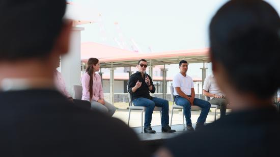 El presidente Daniel Noboa en un evento en Machala, el 10 de diciembre de 2024.