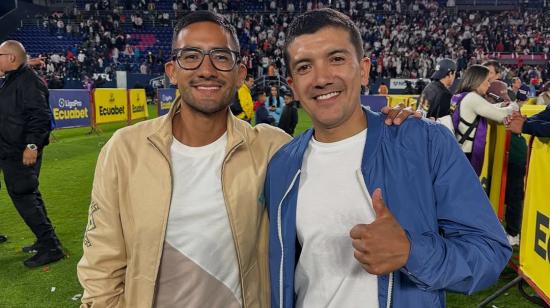 Daniel Pintado y Richard Carapaz, durante la final de la LigaPro, el 14 de diciembre de 2024.