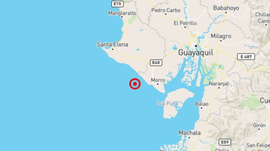 Reporte del Instituto Geofísico de un temblor en Guayas