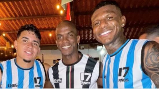 Kendry Páez, Fricson George y Robert Arboleda, durante el Choco-Colo-Jogo, realizado en Guayaquil el lunes 16 de diciembre de 2024.