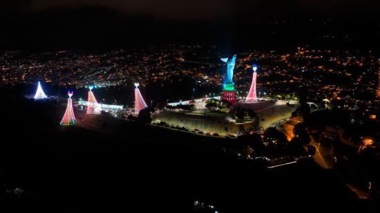 Imagen de archivo del pesebre gigante en El Panecillo, en el centro de Quito.